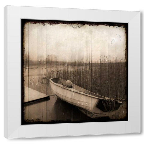 Stranded Morning White Modern Wood Framed Art Print by Allen, Kimberly