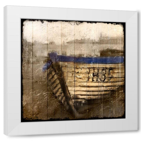 On The Sand White Modern Wood Framed Art Print by Allen, Kimberly