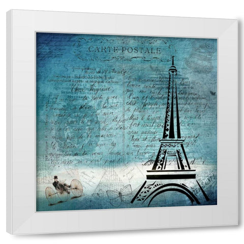 Old Time Paris White Modern Wood Framed Art Print by Allen, Kimberly