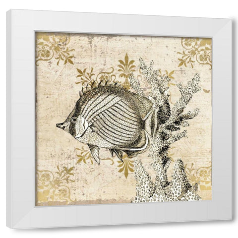 Marine Life 1 White Modern Wood Framed Art Print by Allen, Kimberly