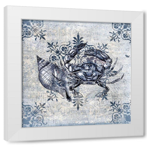 Marine Life Indigo 2 White Modern Wood Framed Art Print by Allen, Kimberly