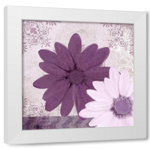 Purple Bloom 2 White Modern Wood Framed Art Print by Allen, Kimberly