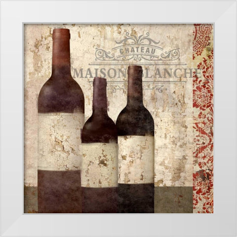 Vintage Wine 3 White Modern Wood Framed Art Print by Allen, Kimberly