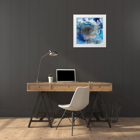 Blooming White Modern Wood Framed Art Print by Allen, Kimberly