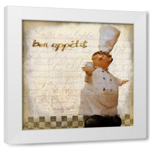 Bon Appetit 2 White Modern Wood Framed Art Print by Allen, Kimberly