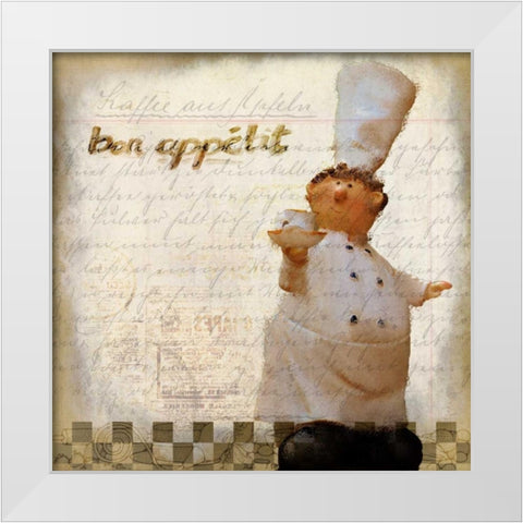 Bon Appetit 2 White Modern Wood Framed Art Print by Allen, Kimberly