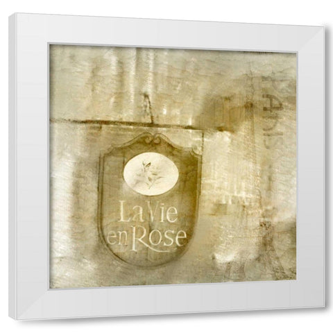 LaVie en Rose White Modern Wood Framed Art Print by Allen, Kimberly