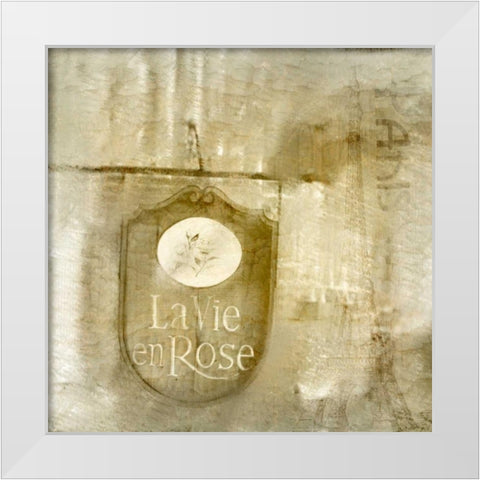 LaVie en Rose White Modern Wood Framed Art Print by Allen, Kimberly