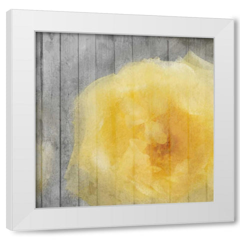Yellow Bloom Simple White Modern Wood Framed Art Print by Allen, Kimberly