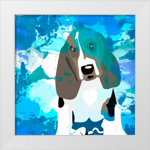 Dog in Color 1 White Modern Wood Framed Art Print by Allen, Kimberly