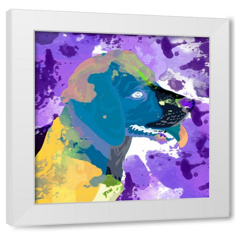 Dog in Color 3 White Modern Wood Framed Art Print by Allen, Kimberly