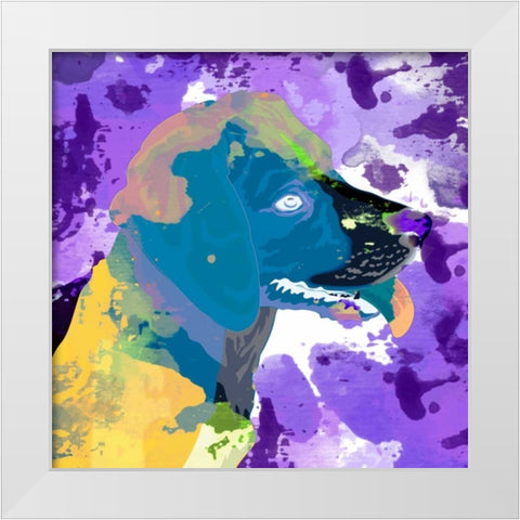 Dog in Color 3 White Modern Wood Framed Art Print by Allen, Kimberly