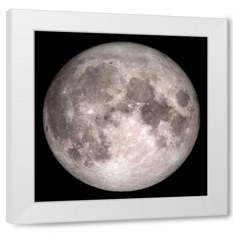Full Moon White Modern Wood Framed Art Print by Allen, Kimberly