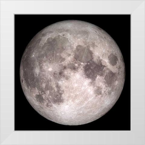 Full Moon White Modern Wood Framed Art Print by Allen, Kimberly