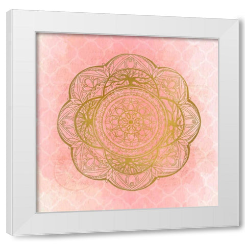 Medallion 1 White Modern Wood Framed Art Print by Allen, Kimberly