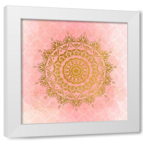Medallion 3 White Modern Wood Framed Art Print by Allen, Kimberly