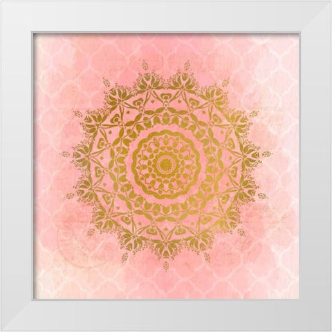 Medallion 3 White Modern Wood Framed Art Print by Allen, Kimberly