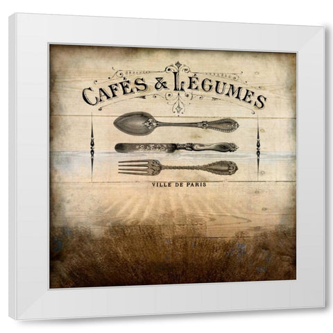 Cafe And Legumes White Modern Wood Framed Art Print by Allen, Kimberly