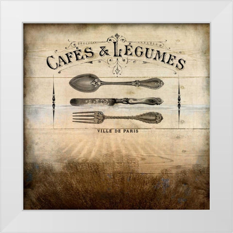 Cafe And Legumes White Modern Wood Framed Art Print by Allen, Kimberly