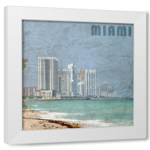 Miami Beach White Modern Wood Framed Art Print by Allen, Kimberly