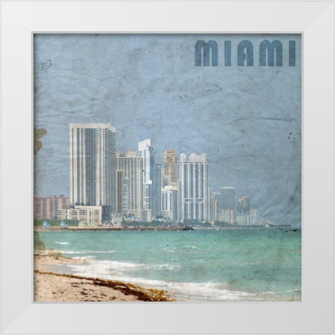Miami Beach White Modern Wood Framed Art Print by Allen, Kimberly