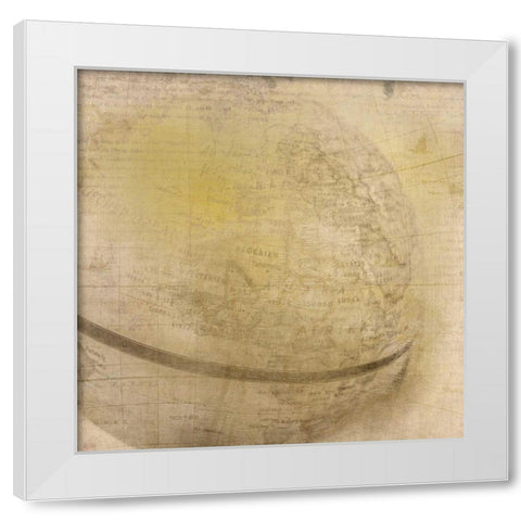 Travel the Globe White Modern Wood Framed Art Print by Allen, Kimberly