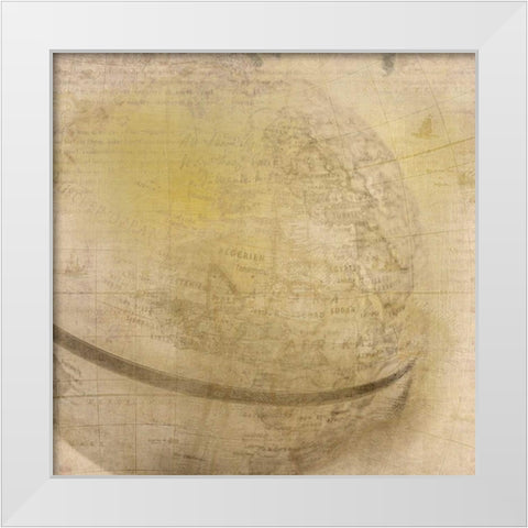 Travel the Globe White Modern Wood Framed Art Print by Allen, Kimberly