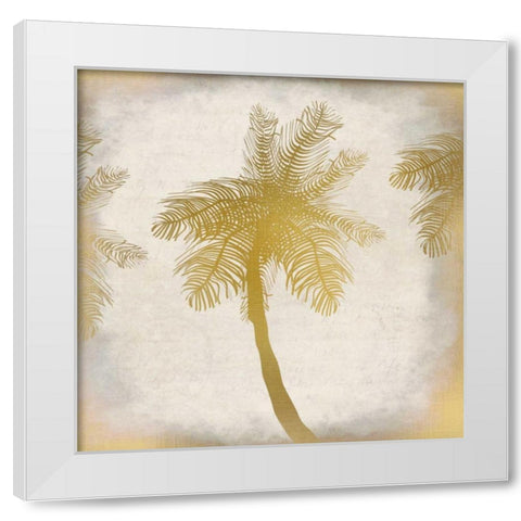 Golden Palm 1 White Modern Wood Framed Art Print by Allen, Kimberly