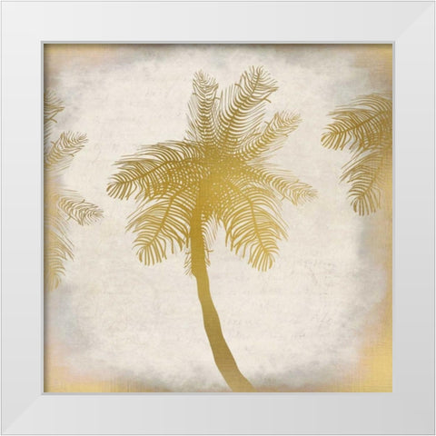 Golden Palm 1 White Modern Wood Framed Art Print by Allen, Kimberly