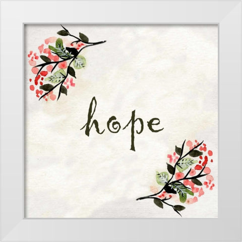 Floral Hope White Modern Wood Framed Art Print by Allen, Kimberly