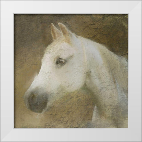 Graceful Horse White Modern Wood Framed Art Print by Allen, Kimberly
