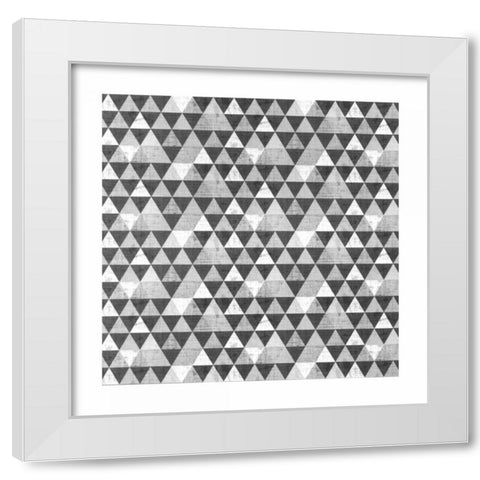Geo Triangle 1 White Modern Wood Framed Art Print by Allen, Kimberly