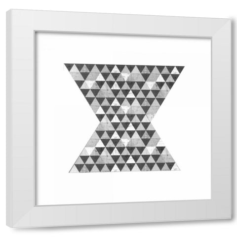 Geo Triangle 2 White Modern Wood Framed Art Print by Allen, Kimberly