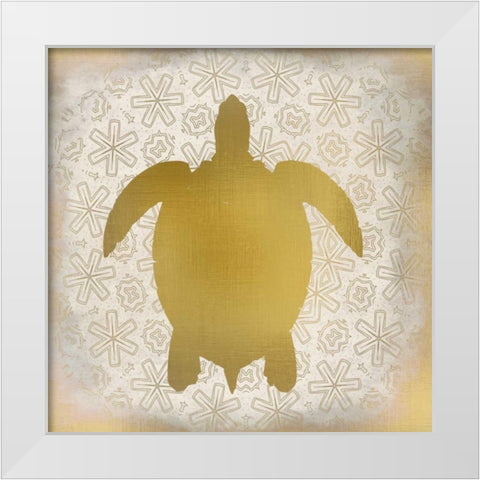 Ocean Dream in Gold 1 White Modern Wood Framed Art Print by Allen, Kimberly