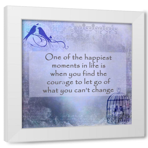 One of the Happiest White Modern Wood Framed Art Print by Allen, Kimberly