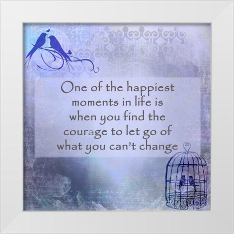 One of the Happiest White Modern Wood Framed Art Print by Allen, Kimberly