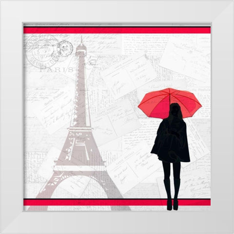 A Night in Paris White Modern Wood Framed Art Print by Allen, Kimberly