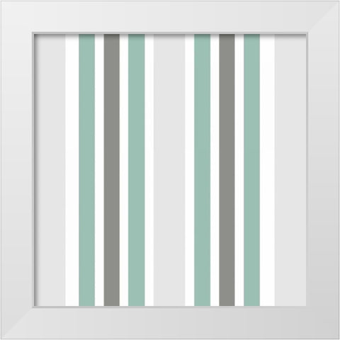 At The Shore Pattern White Modern Wood Framed Art Print by Allen, Kimberly