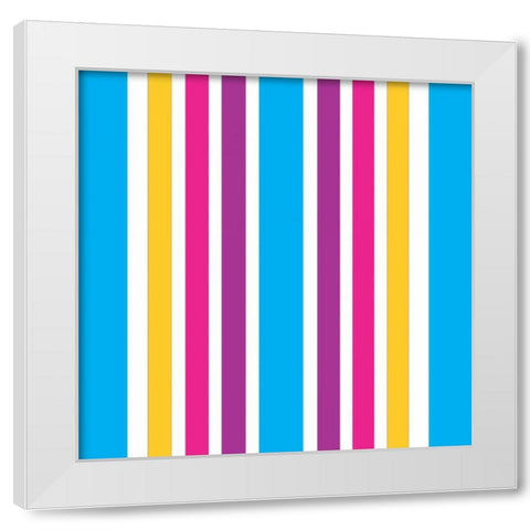Groovy Love Pattern White Modern Wood Framed Art Print by Allen, Kimberly
