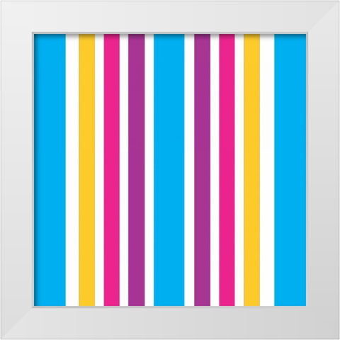 Groovy Love Pattern White Modern Wood Framed Art Print by Allen, Kimberly