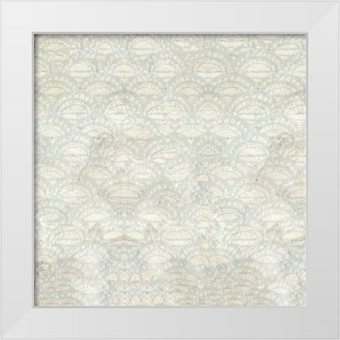 At The Shore Pattern White Modern Wood Framed Art Print by Allen, Kimberly