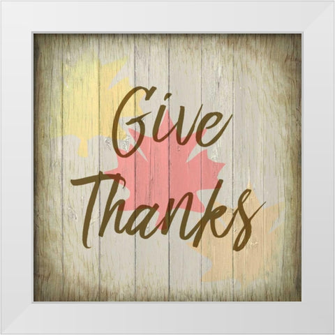 Give Thanks White Modern Wood Framed Art Print by Allen, Kimberly