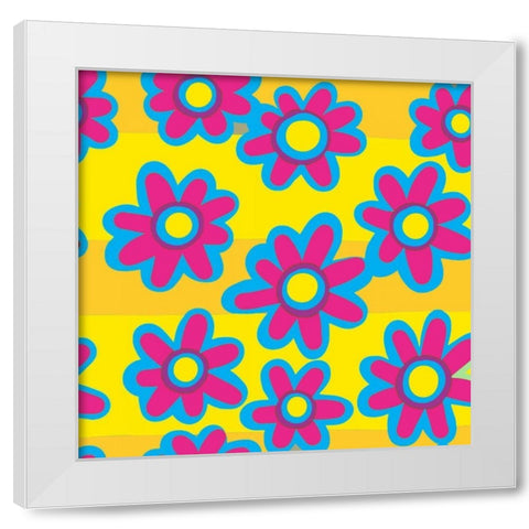 Groovy Love Pattern 3 White Modern Wood Framed Art Print by Allen, Kimberly