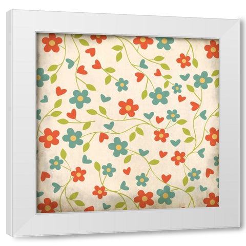 Happiness White Modern Wood Framed Art Print by Allen, Kimberly