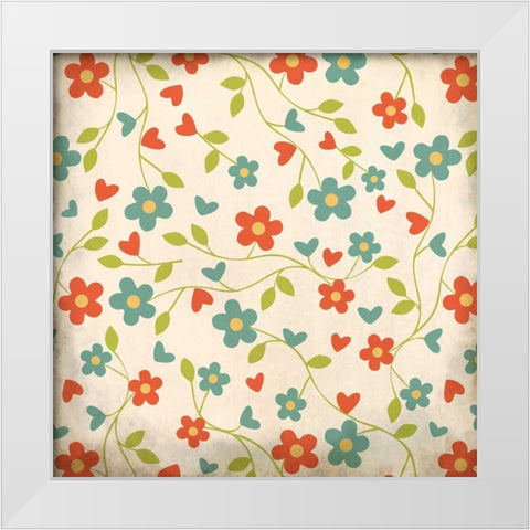 Happiness White Modern Wood Framed Art Print by Allen, Kimberly