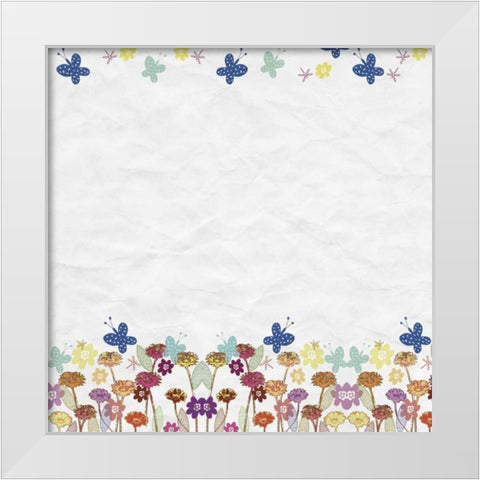 Wild Flower Day White Modern Wood Framed Art Print by Allen, Kimberly