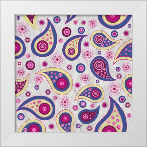 Wild Flower Day Pattern 3 White Modern Wood Framed Art Print by Allen, Kimberly