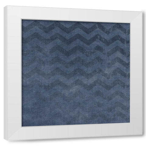 Indigo Coral Pattern 1 White Modern Wood Framed Art Print by Allen, Kimberly