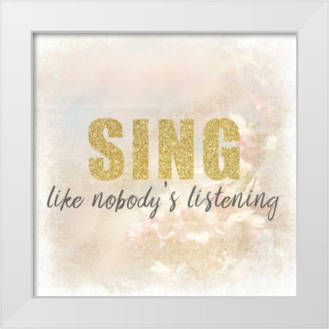 Sing White Modern Wood Framed Art Print by Allen, Kimberly