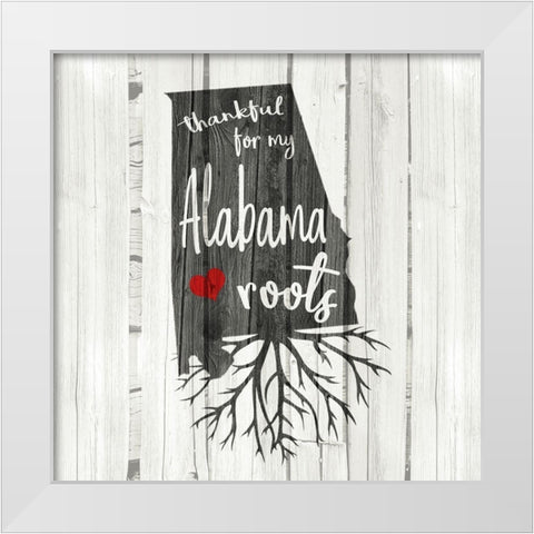 AL Roots White Modern Wood Framed Art Print by Kimberly, Allen